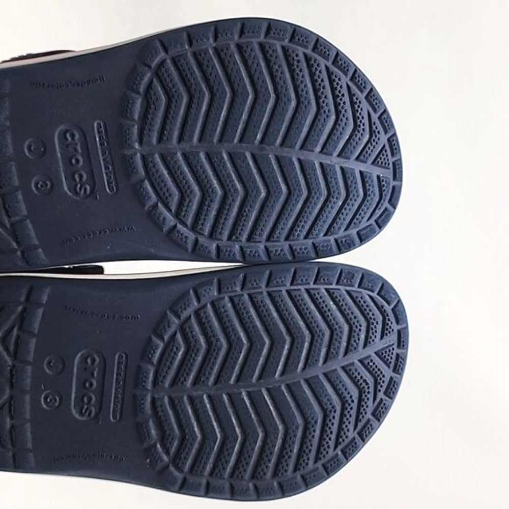 CROCS Unisex Juniors Clog Navy Sports Sandals Dark Blue Red Size 3 - Picture 12 of 16